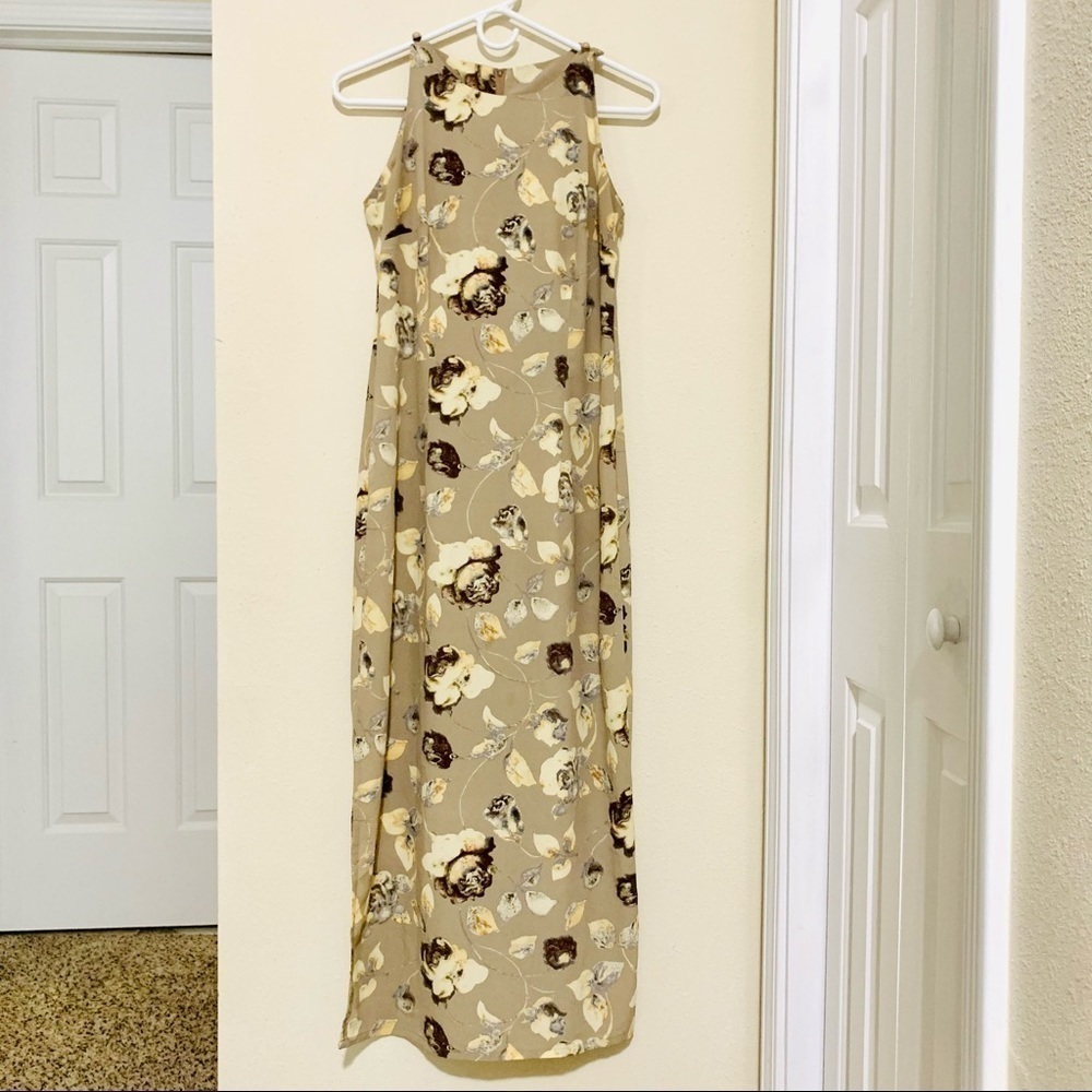 VTG CALIFORNIA CONCEPTS gray floral maxi dress 7